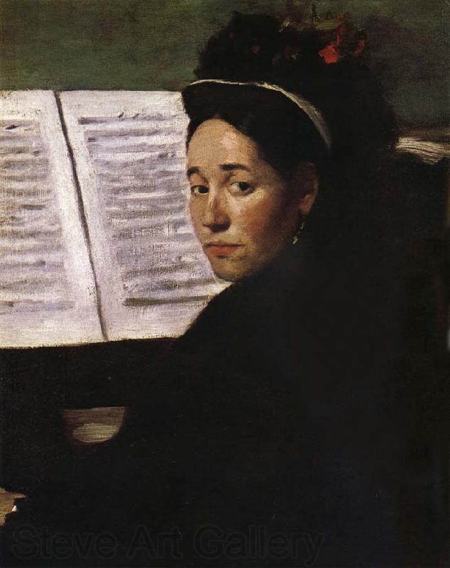Edgar Degas The Lady play piano Spain oil painting art